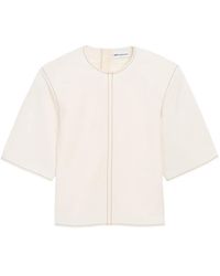 Ami Paris - Cotton Short Sleeves Fitted Top - Lyst