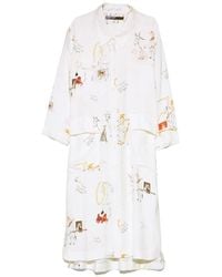 Bimba Y Lola - Collage Animal Chain Midi Shirt Dress - Lyst
