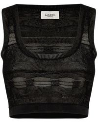 Laneus - Knit Cropped Top - Lyst