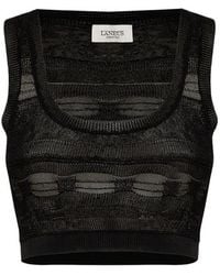 Laneus - Knit Cropped Top - Lyst