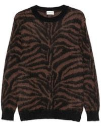 P.A.R.O.S.H. - Zebra-Pattern Crew-Neck Sweater - Lyst