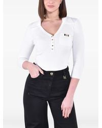 Elisabetta Franchi - Polo En Maille À Design Côtelé - Lyst