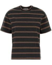 Jil Sander - Striped Embroidered T-Shirt - Lyst