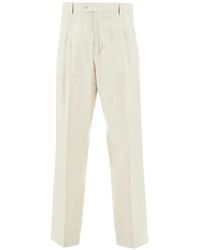 MARSĒM - Pleated Slub-Texture Trousers - Lyst