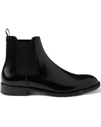 Prada - Elastic-Gusset Chelsea Boots - Lyst