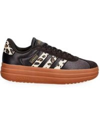 adidas - Vl Court Leopard-Print Platform Sneakers - Lyst