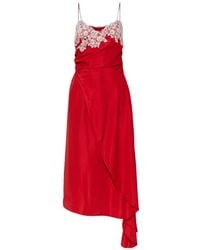 Moschino - Lace Asymmetric Midi Dress - Lyst