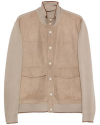 Canali - Chaqueta Bómber Con Bolsillos De Parche - Lyst