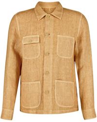 120% Lino - Linen Shirt Jacket - Lyst