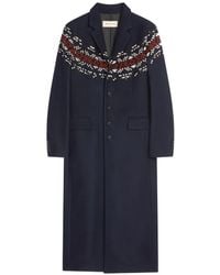 Dries Van Noten - Embroidered Wool Coat - Lyst