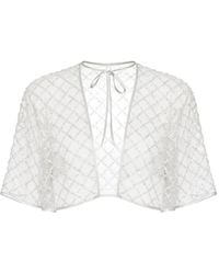 Fleur du Mal - Embellished Tie-Neck Top - Lyst