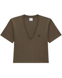 Courreges - Logo-Appliqué Cropped T-Shirt - Lyst