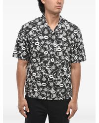 Palm Angels - Graphic-Print Chest-Pocket Shirt - Lyst