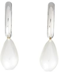 Simone Rocha - Pendientes De Aro Con Colgante De Perla - Lyst