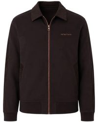 Paul Smith - Corduroy-Trim Zip-Up Jacket - Lyst