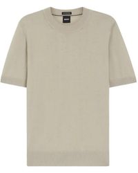 BOSS - Short-Sleeve Virgin-Wool T-Shirt - Lyst