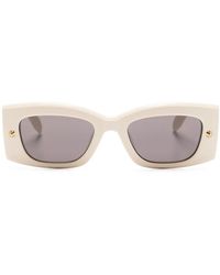 McQueen - Stud-Detailing Rectangle-Frame Sunglasses - Lyst