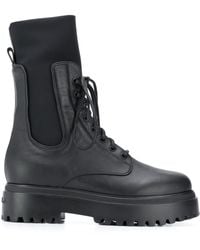 Le Silla - Zwarte Leren Veterschoenen - Lyst