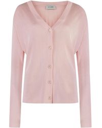 St. John - Ribbed Button-Up Cardigan - Lyst