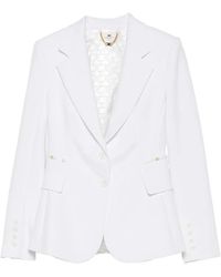 Elisabetta Franchi - Notched-Lapels Single-Breasted Blazer - Lyst