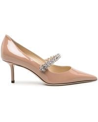 Jimmy Choo - Bing 65 Crystal-Embellished Patent-Leather Pumps - Lyst