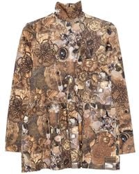 BARBARA BOLOGNA - Graphic-Print Peplum-Hem Top - Lyst