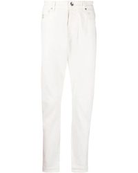 Brunello Cucinelli - Straight-Leg-Hose Mit Logo - Lyst