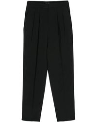 Giorgio Armani - Tailored Silk Pants With Pleated Front - Lyst