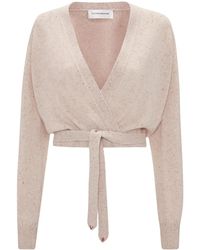 Victoria Beckham - Wrap-Front Cashmere Cardigan - Lyst
