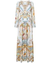 CAMILLA - Seville V-Neck Floral Print Dress - Lyst