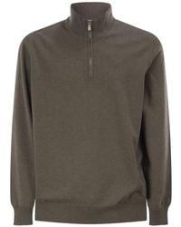 Brunello Cucinelli - Cashmere Quarter-Zip Knitwear - Lyst