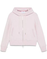 Thom Browne - Zip-Up Wool Hoodie - Lyst
