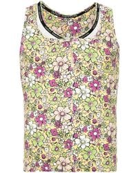 Martine Rose - Tanktop Im Layering-Look Mit Blumen-Print - Lyst