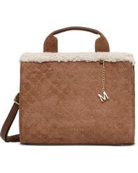 Morgan - Monogram-Quilted Shearling-Trim Tote Bag - Lyst