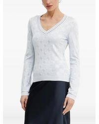 Guess - 4G Logo V-Neck Sweater - Lyst