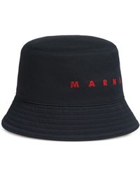 Marni - Fischerhut mit Logo-Stickerei - Lyst