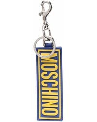 Moschino - Logo Print Tag Keyring - Lyst