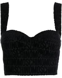 Moschino - Devoré Jersey Bustier Top - Lyst