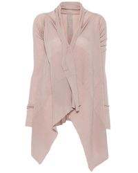 Rick Owens - Draped Asymmetric-Hem Cardigan - Lyst