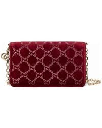 Gucci - Gg Crystals Wallet On Chain - Lyst