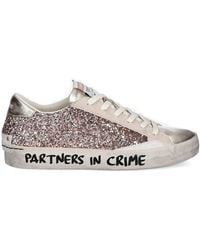 Crime London - Glitter-Detail Sneakers - Lyst