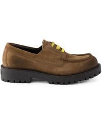 Prada - Waxed Suede Lace-Up Shoes - Lyst