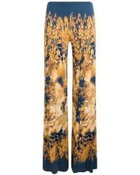 Alberta Ferretti - Printed Flared Trousers - Lyst