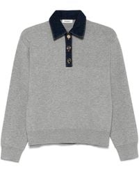Sandro - Polotop Met Denim Afwerking - Lyst