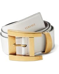 Versace - Leather Belt 4 Cm - Lyst