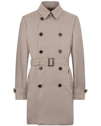 Moorer - Belted Double-Breasted Trench Coat - Lyst