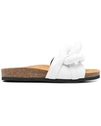 JW Anderson - Chain-link Leather Slides - Lyst
