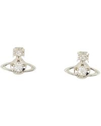 Vivienne Westwood - Orb Cubic Zirconia Earrings - Lyst