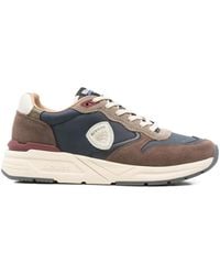 Blauer - Leather Panel Sneakers - Lyst