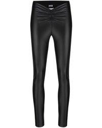 Versace - Ruched Coated leggings - Lyst